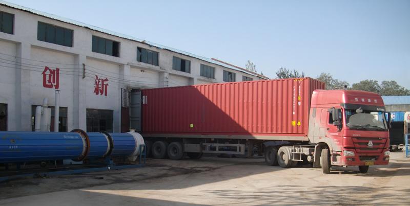 澳大利亞豆渣烘干機集裝箱發(fā)貨現(xiàn)場